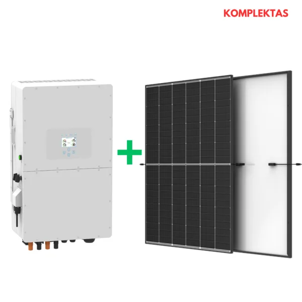 10 kW hibridinės saulės elektrinės komplektas, Deye + Trina