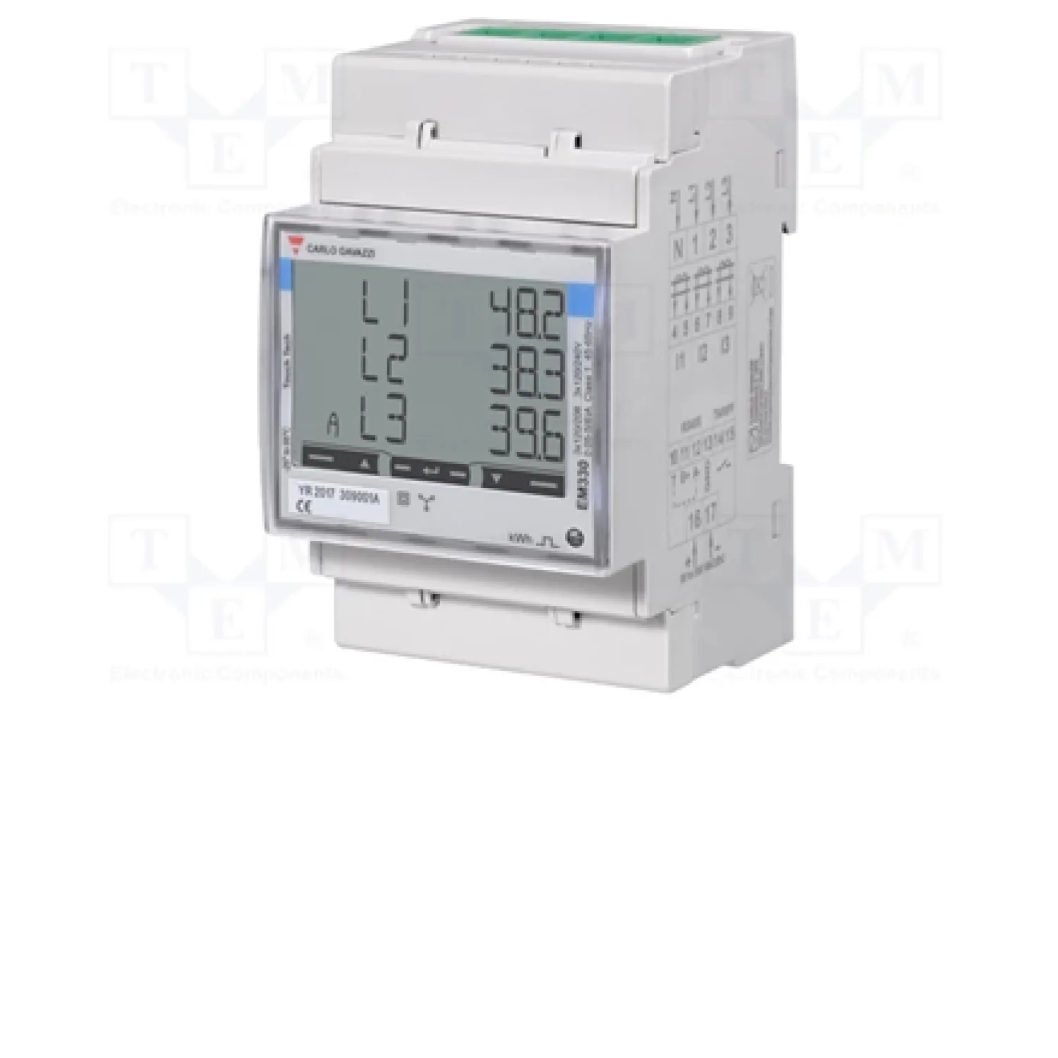 Carlo Gavazzi EM330 Power meter 3f 400V 5A LCD RS485 Modbus port MID certificate Carlo Gavazzi | Power meter 3f 400V 5A LCD RS485 Modbus port MID certificate | EM330 | Output | 5 A | m