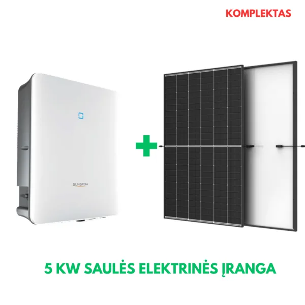 6 kW Sungrow + Trina saulės elektrinės įrangos komplektas