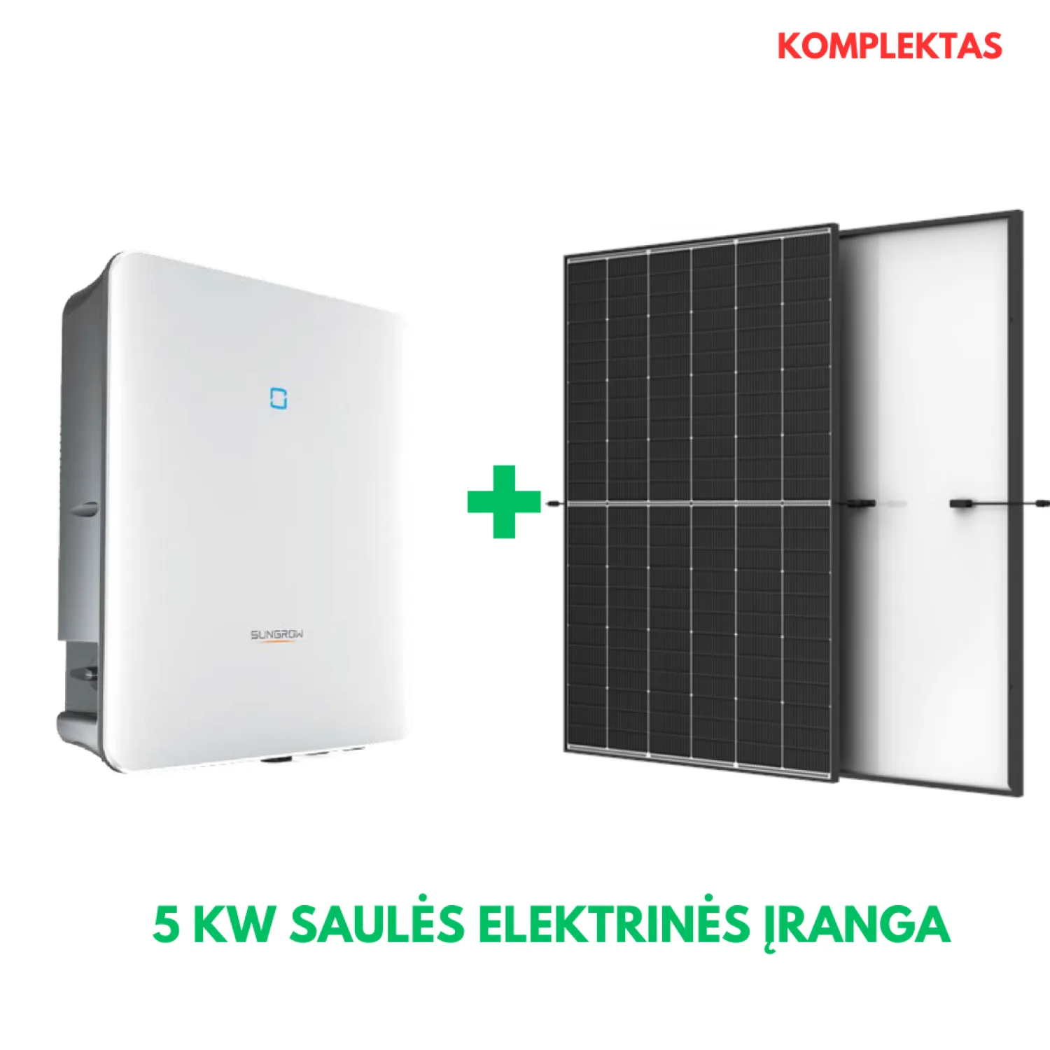 6 kW Sungrow + Trina saulės elektrinės įrangos komplektas