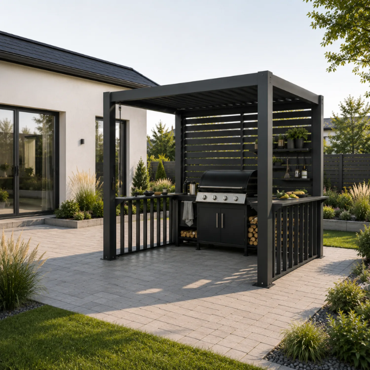 Jardis BBQ pergola griliaus zonai