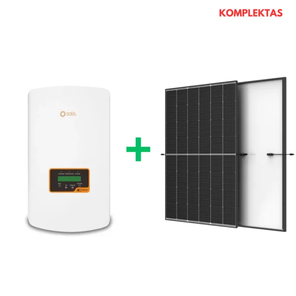 6 kW Solis + Trina saulės elektrinės komplektas