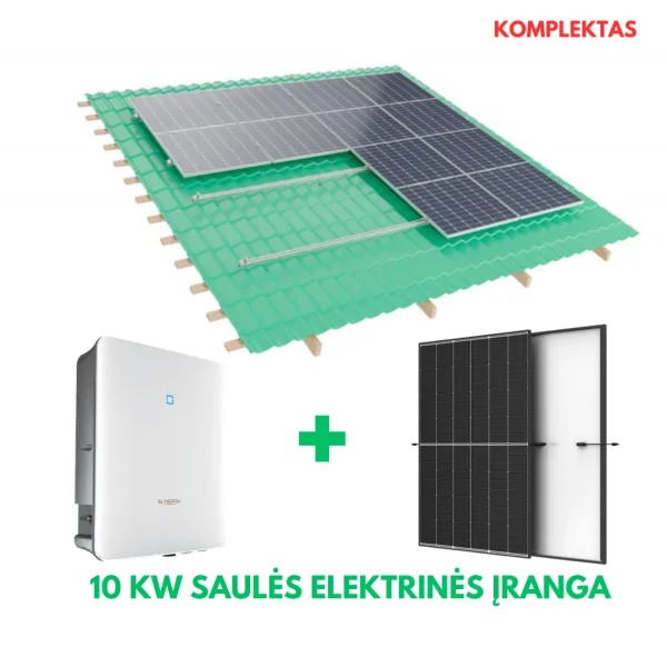 10 kW saulės elektrinė, Sungrow + Trina + montavimo konstrukcija