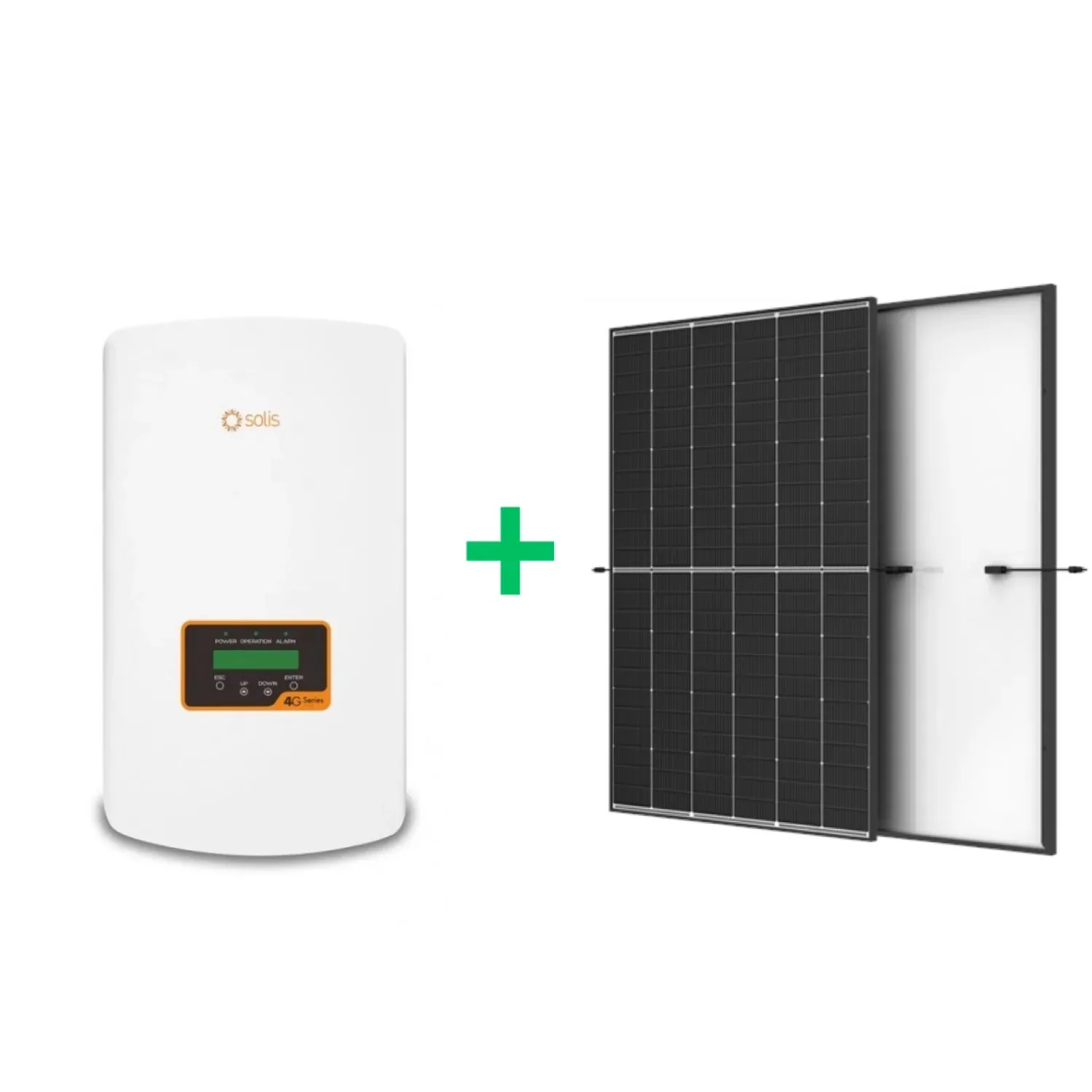 6 kW saulės elektrinės komplektas Solis inverteris + Trina saulės moduliai
