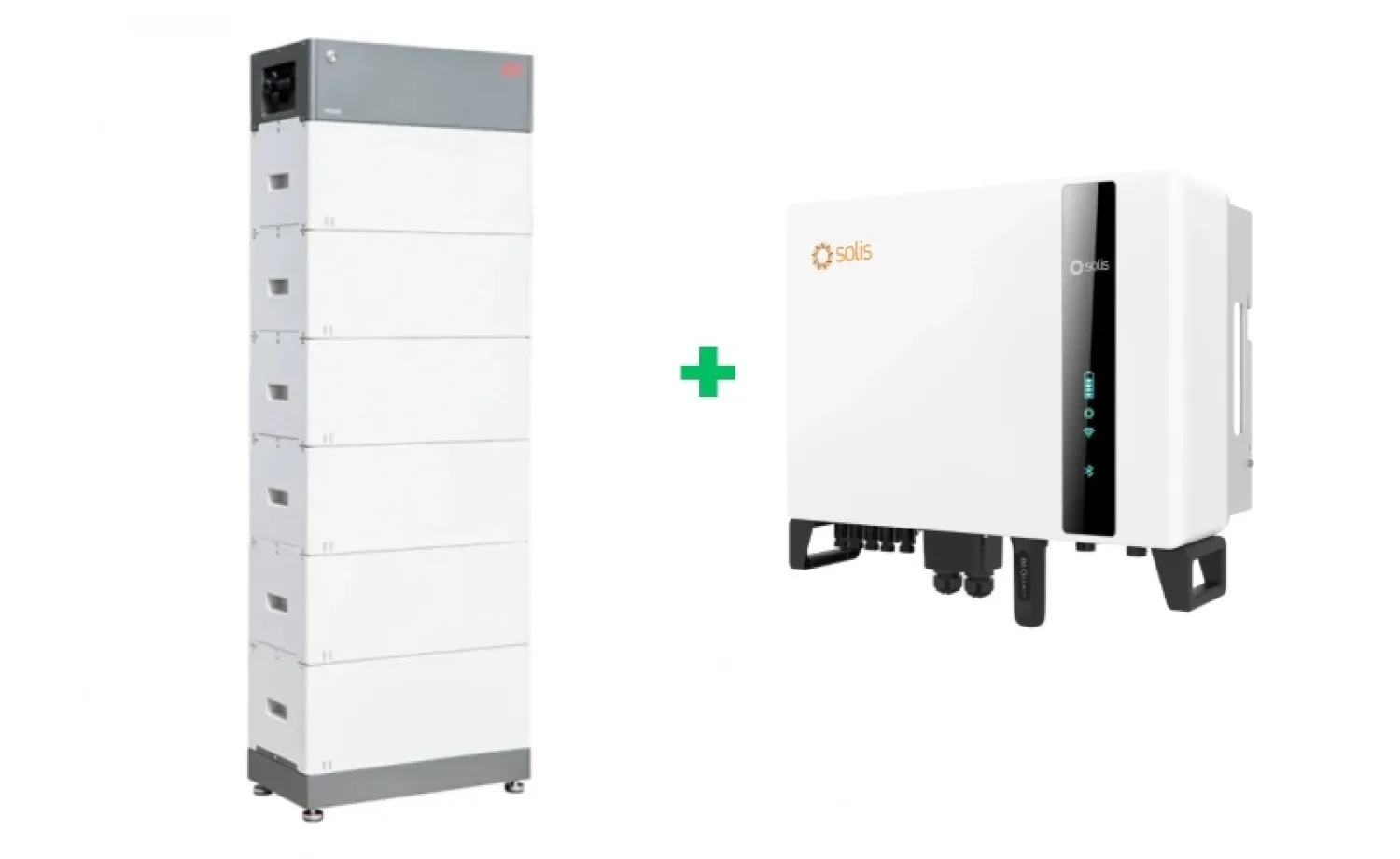 Energijos kaupimo komplektas Solis 10 kW hibridinis inverteris + BYD HVM 16,6 kWh baterijų sistema