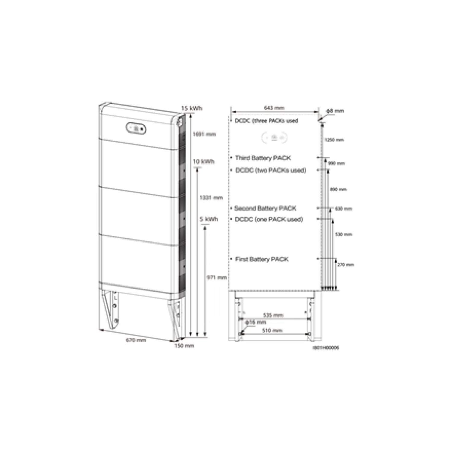 Huawei | LUNA2000 | Wall Mounting Bracket