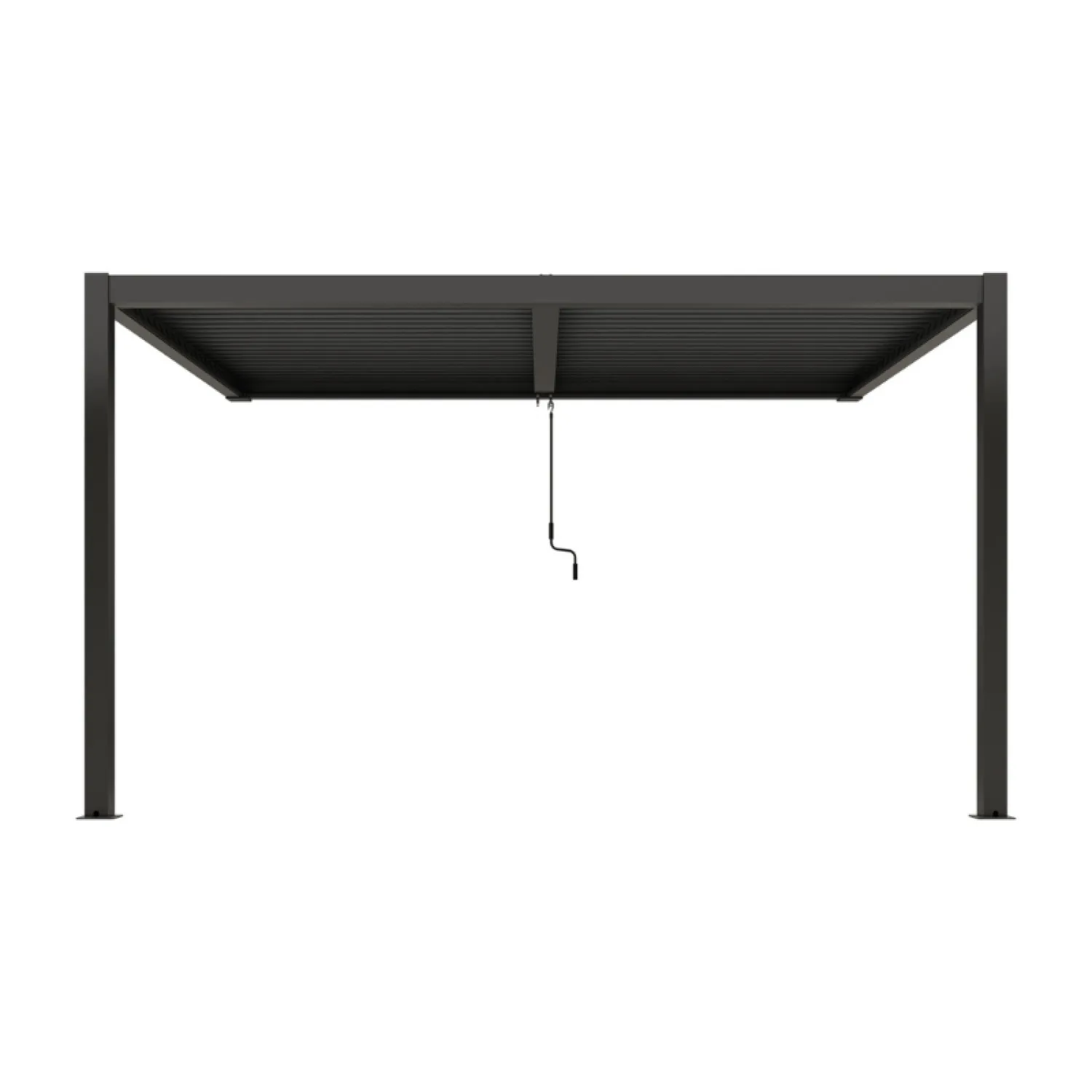 Ximax Shade sieninė aliuminė pergola su reguliuojamu lameliniu stogu , 3x4 m, tamsiai pilka