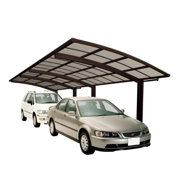 Portoforte dviguba automobilių stoginė, Tandem versija - matinė ruda